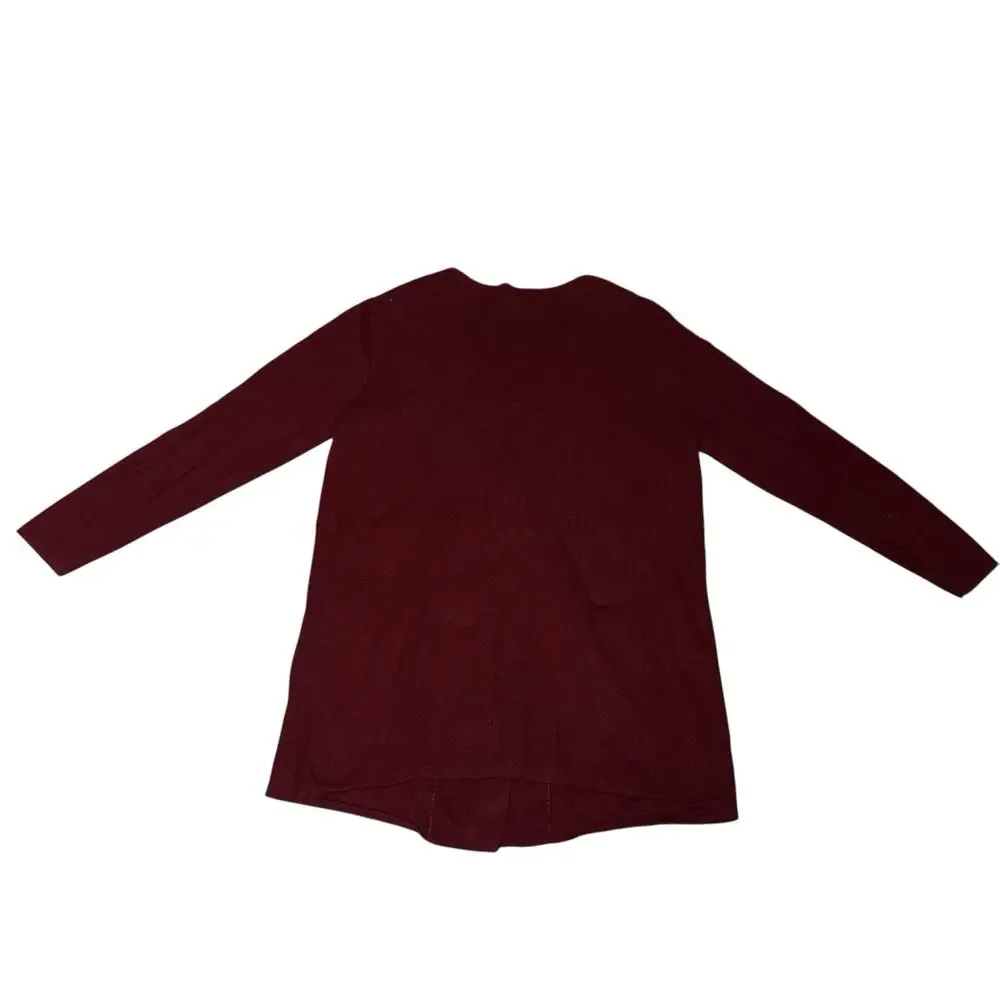 J.Crew Mercantile Cranberry Knit Blazer Cardigan Academia Oversized Sz Large
